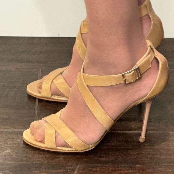 Jimmy Choo Nude Strapy Sandals EUC SZ 42 - Picture 7 of 11